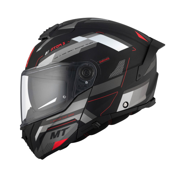 MT Helmets MT Atom 2 Bast D5 Matt Black Grey